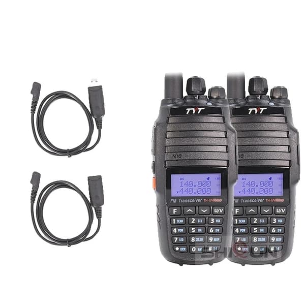 Walkie Talkie, 10 km rækkevidde, Dual band, Tilføj 1 -program Kabel