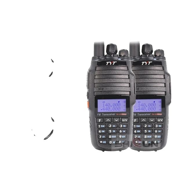 Walkie Talkie, 10 km rækkevidde, Dual band, Tilføj 1 -program Kabel Add 2 Earpieces