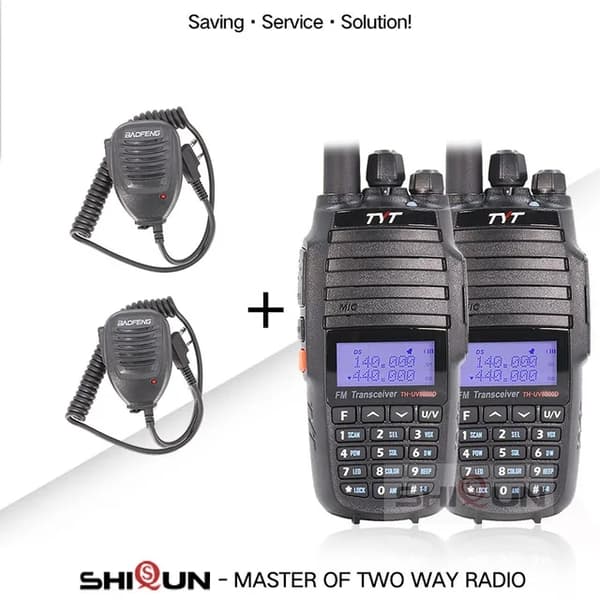 Walkie Talkie, 10 km rækkevidde, Dual band, Tilføj 1 -program Kabel