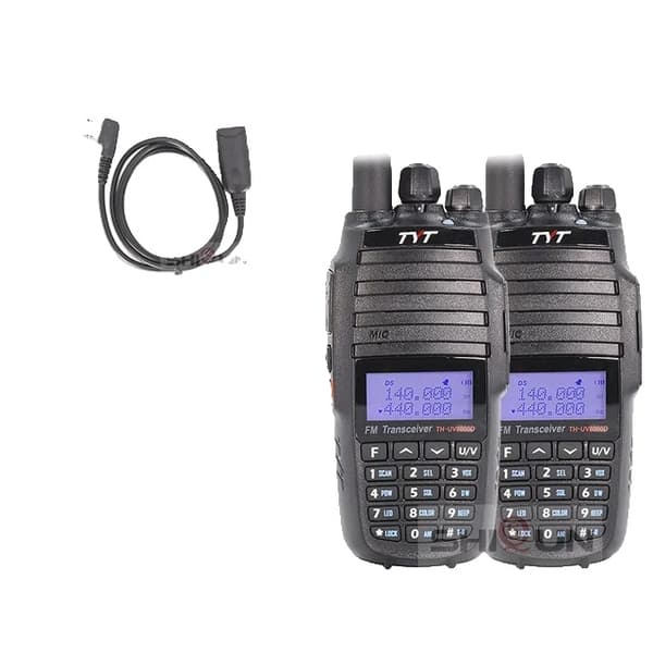Walkie Talkie, 10 km rækkevidde, Dual band, Tilføj 1 -program Kabel
