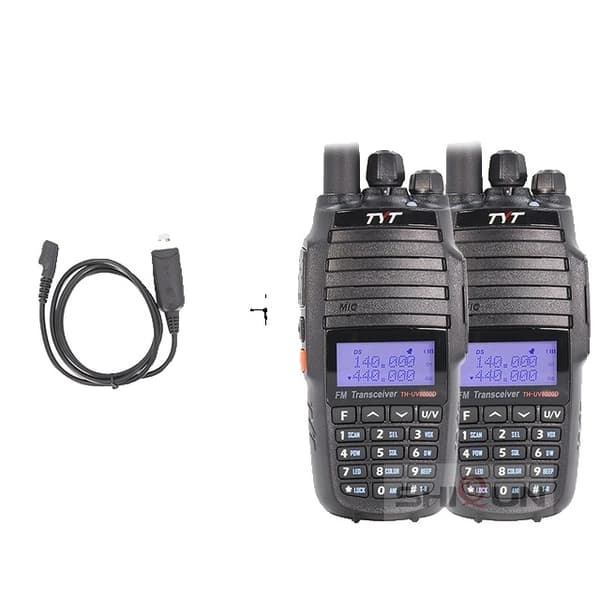 Walkie Talkie, 10 km rækkevidde, Dual band, Tilføj 1 -program Kabel