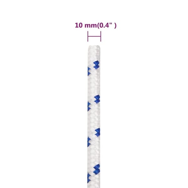 vidaXL tovværk til båd 10 mm 25 m polypropylen hvid -  Reb