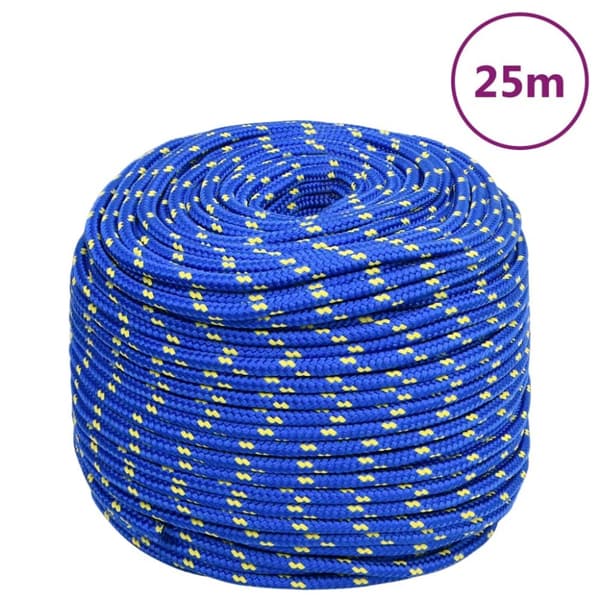vidaXL Båtlina blå 6 mm 25 m polypropen -  Rep