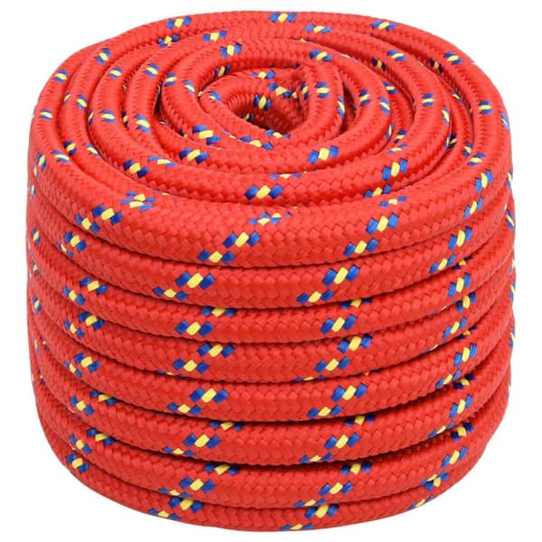 vidaXL Båtlina röd 20 mm 100 m polypropen -  Rep