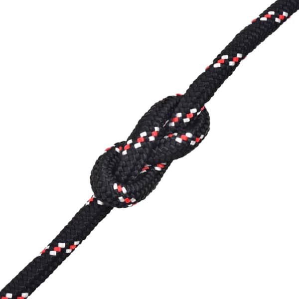 vidaXL marinereb i polypropylen 8 mm 100 m sort -  Reb