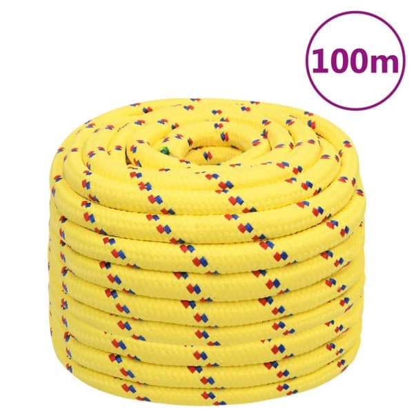 vidaXL Veneköysi keltainen 20 mm 100 m polypropeeni - Köydet