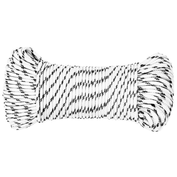 vidaXL flettet tovværk 4 mm x 50 m polyester hvid -  Reb