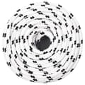 Miniatyrbillede 3 af 7: vidaXL flettet tovværk 8 mm x 100 m polyester hvid -  Reb