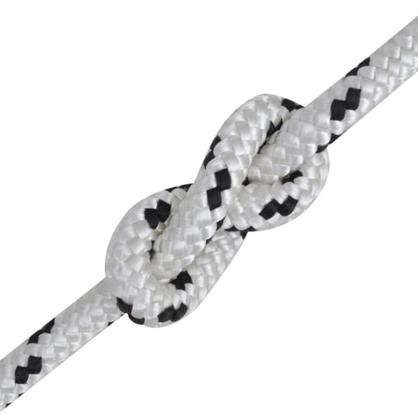 vidaXL Båtlina flätad 6 mm x 500 m polyester vit -  Rep