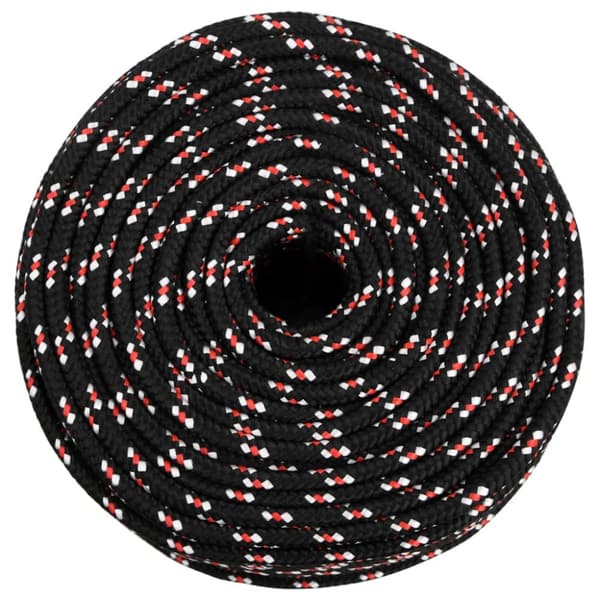vidaXL Båtlina svart 10 mm 100 m polypropen -  Rep