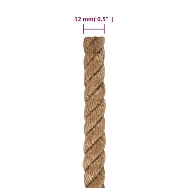 vidaXL Juuttiköysi 25 m pitkä 12 mm paksu -  Köydet