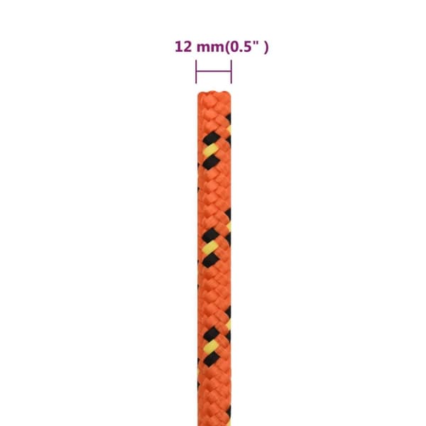 vidaXL Båtlina orange 12 mm 50 m polypropylen -  Rep