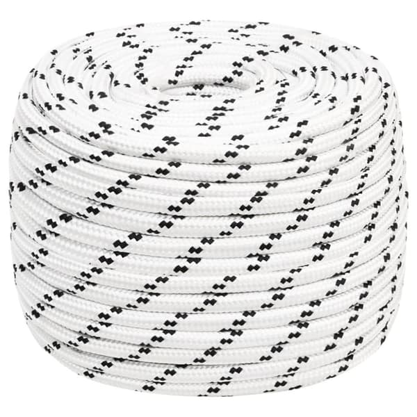 The Living Store flettet tovværk 14 mm x 25 m polyester hvid -  Reb