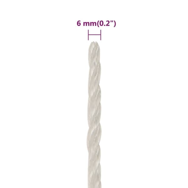 The Living Store Rep vit 6 mm 500 m polypropylen -  Rep