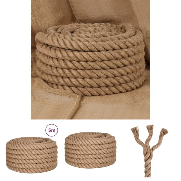 The Living Store jutereb 5 m langt 40 mm tykt -  Reb