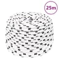 Miniatyrbild 7 av 7: The Living Store Båtlina flätad vit 10 mm x 25 m polyester -  Rep