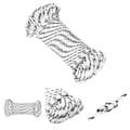 Miniatyrbild 1 av 7: The Living Store Båtlina flätad vit 4 mm x 50 m polyester -  Rep