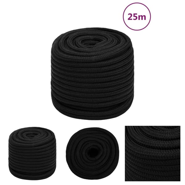 The Living Store arbejdsreb 18 mm 25 m polyester sort - Reb