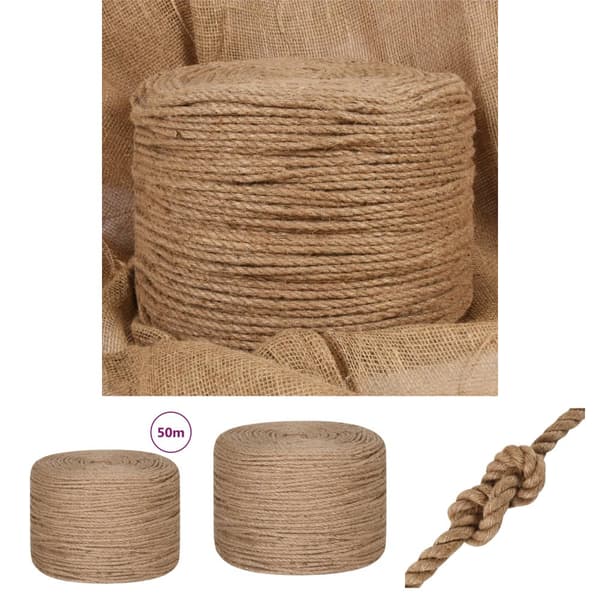 The Living Store jutereb 50 m langt 6 mm tykt -  Reb
