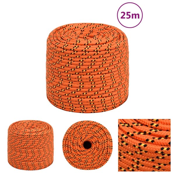 The Living Store tovværk til båd 10 mm 25 m polypropylen orange -  Reb