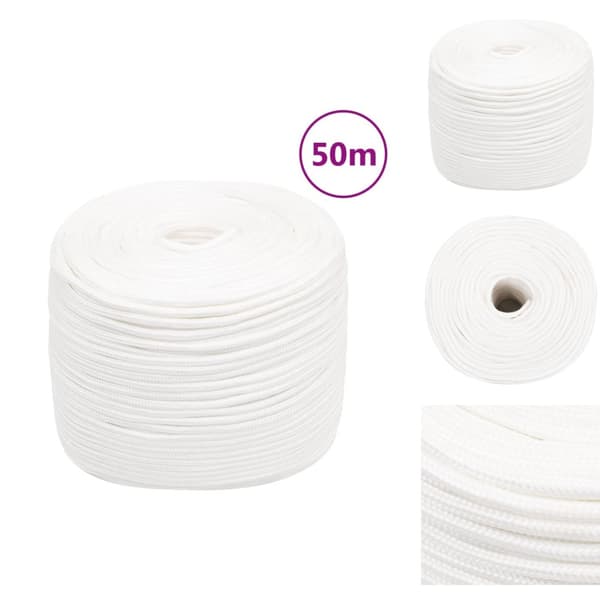 Rep - Living Båtlina helvit 6 mm 50 m polypropylen