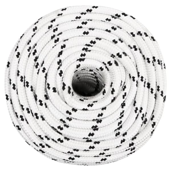 Reb - Living flettet tovværk 14 mm x 25 m polyester hvid