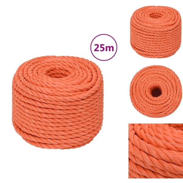 Reb - Living arbejdsreb 10 mm 25 m polypropylen orange