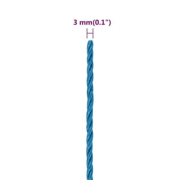 Rep - Living Rep blå 3 mm 100 m polypropylen