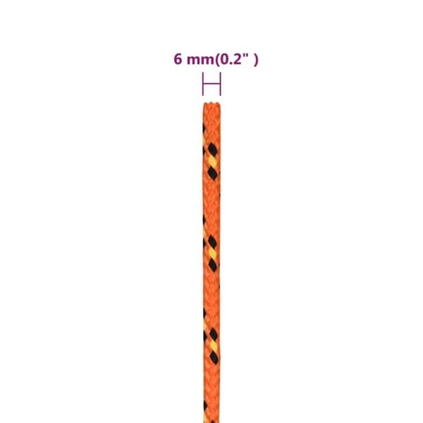 Reb - Living tovværk til båd 6 mm 25 m polypropylen orange