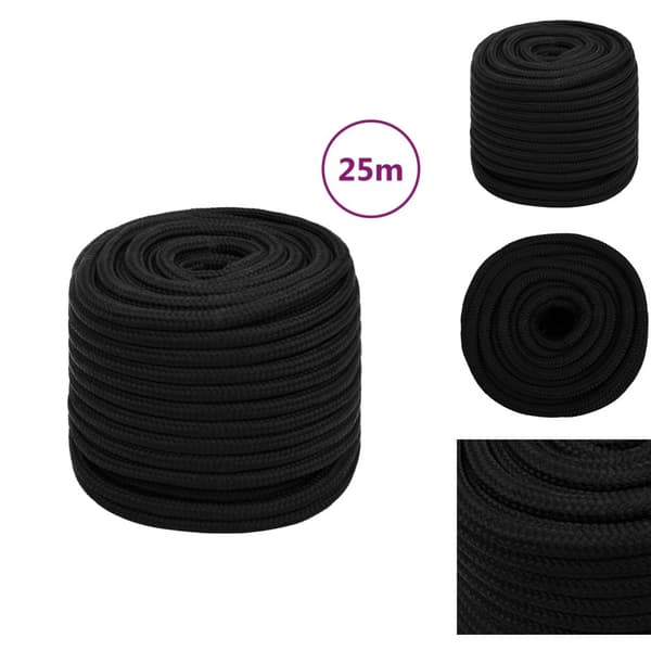Reb - Living arbejdsreb 18 mm 25 m polyester sort