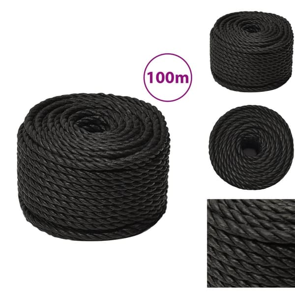 Köydet - Living Työköysi musta 14 mm 100 m polypropeeni
