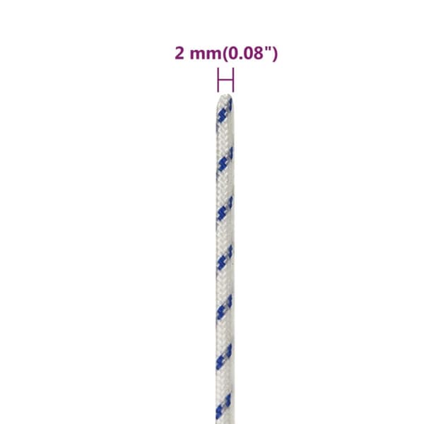 Rep - Living Båtlina vit 2 mm 100 m polypropylen