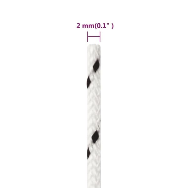 Köydet - Living Punottu veneköysi valkoinen 2 mm x 50 m polyesteri