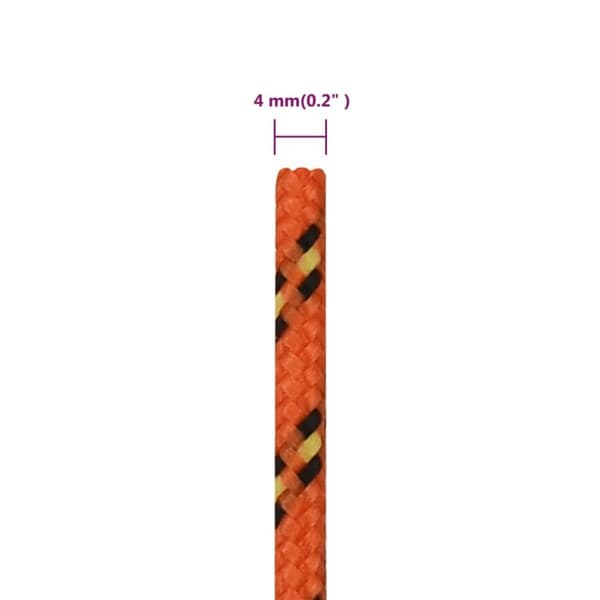 Reb - Living tovværk til båd 4 mm 25 m polypropylen orange