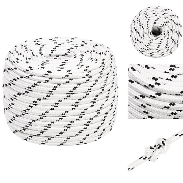 Rep - Living Båtlina flätad vit 14 mm x 100 m polyester