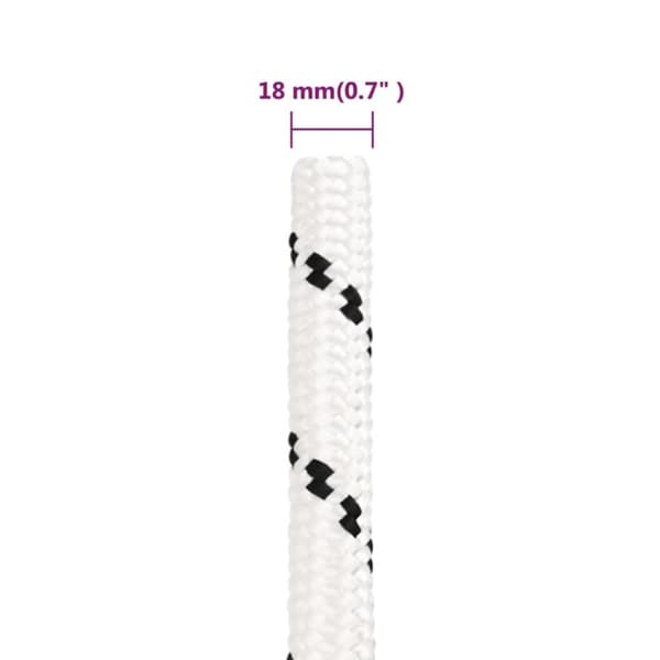 Reb - Living arbejdsreb 18 mm 100 m polyester hvid