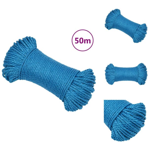 Reb - Living arbejdsreb 6 mm 50 m polypropylen blå