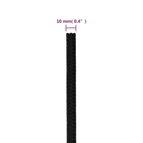 Arbejdsreb 10 mm 25 m polyester sort - Tov - Tove - Home & Living