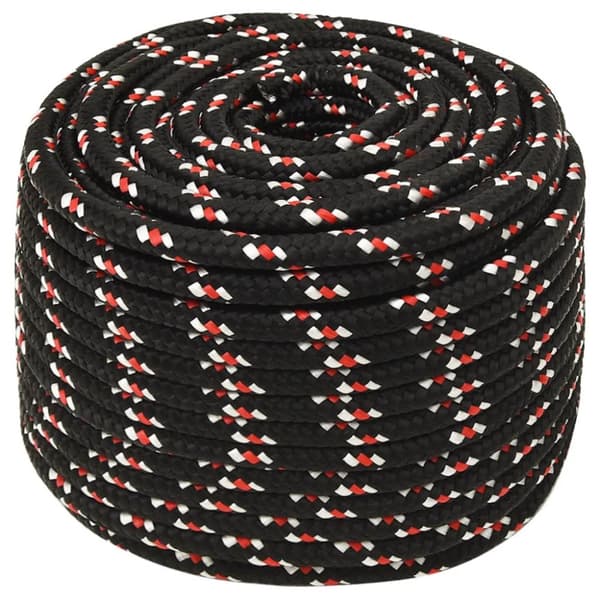 Tovværk til båd 14mm 100 m polypropylen sort - Bådreb - Bådtov - Home & Living