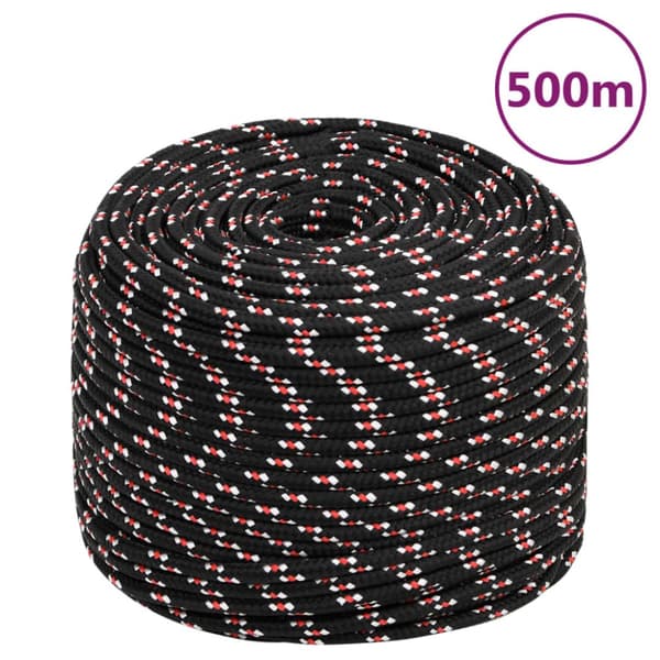 Tovværk til båd 10 mm 500 m polypropylen sort - Bådreb - Bådtov - Home & Living