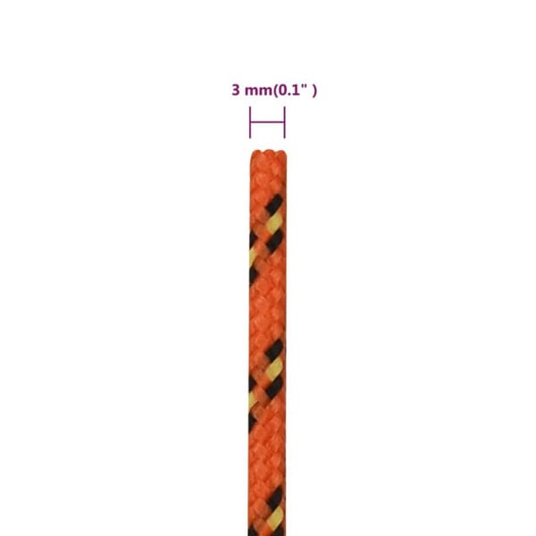 Tovværk til båd 3 mm 25 m polypropylen orange - Bådreb - Bådtov - Home & Living