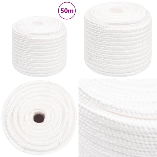 Tovværk til båd 16 mm 50 m polypropylen hvid - Bådreb - Bådtov - Home & Living