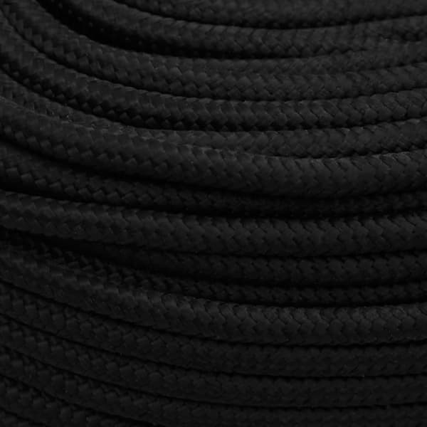 Rep svart 6 mm 500 m polyester - Rep - Flätade Rep - Home & Living