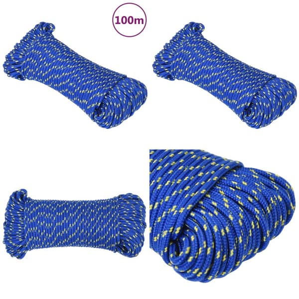 Veneköysi sininen 5 mm 100 m polypropeeni - Veneköysi - Veneköydet - Home & Living