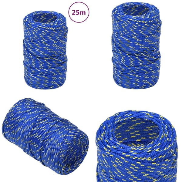 Veneköysi sininen 2 mm 25 m polypropeeni - Veneköysi - Veneköydet - Home & Living