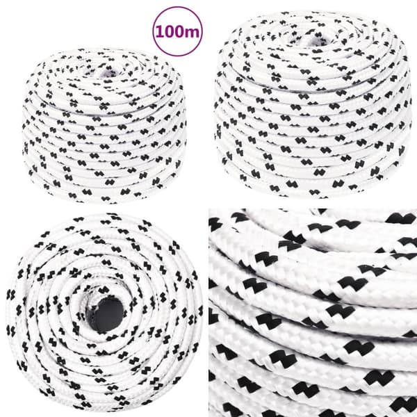 Arbejdsreb 10 mm 100 m polyester hvid - Tov - Tove - Home & Living