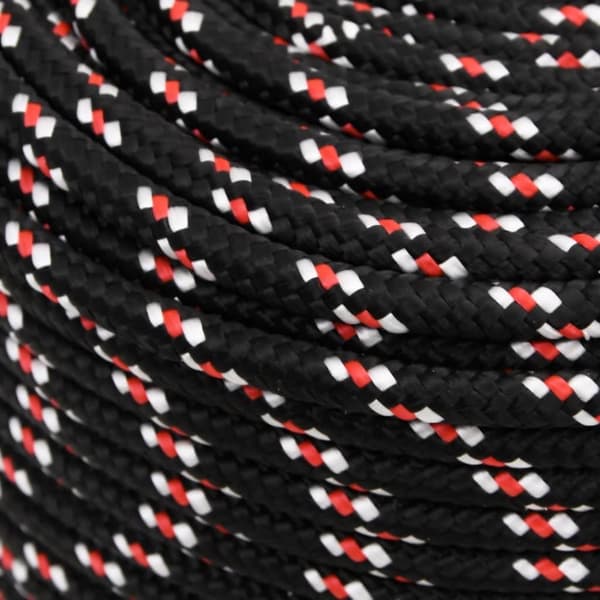 Båtlina svart 8 mm 25 m polypropen - Rep - Båtrep - Home & Living