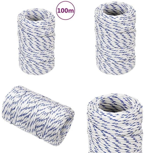 Tovværk til båd 2 mm 100 m polypropylen hvid - Bådreb - Bådtov - Home & Living