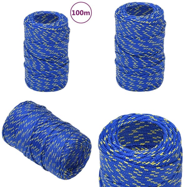 Veneköysi sininen 2 mm 100 m polypropeeni - Veneköysi - Veneköydet - Home & Living