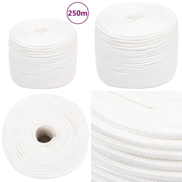 Tovværk til båd 10 mm 250 m polypropylen hvid - Bådreb - Bådtov - Home & Living